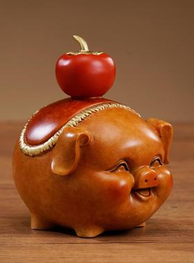 猪事大吉生肖铜摆饰家居客厅桌面装饰工艺礼品摆饰乔客迁模型开