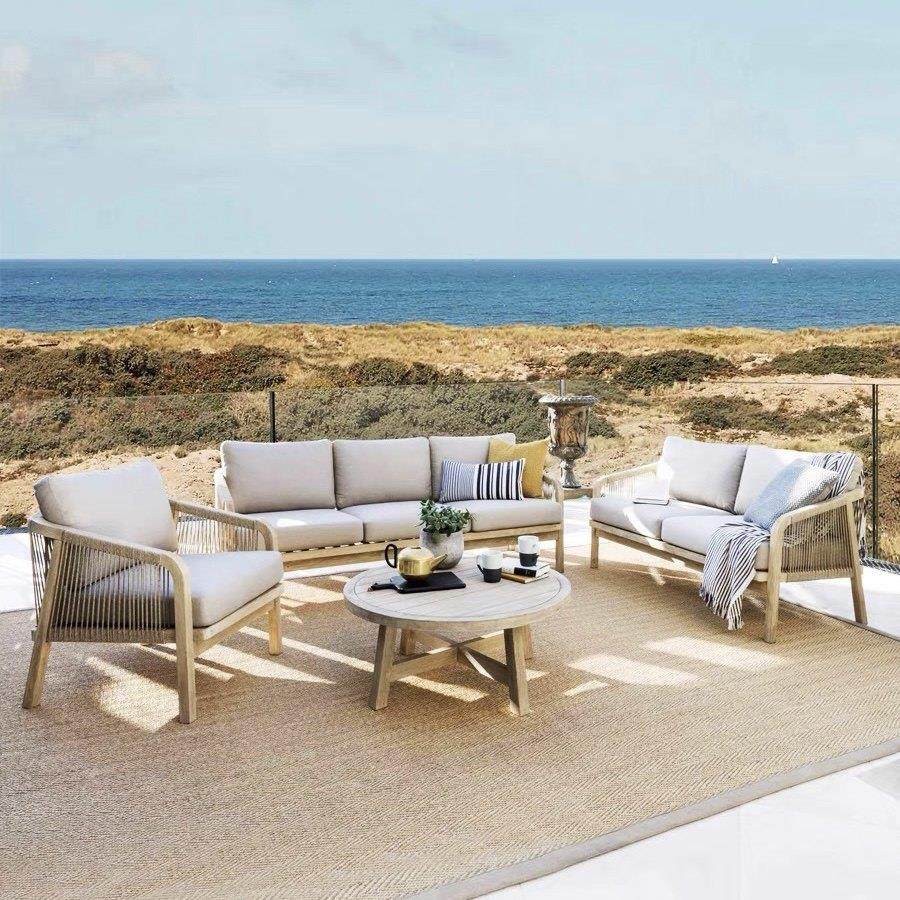 柚木户外沙发庭院花园防腐木设计师露天阳台休闲藤椅酒店家具组合,淘宝优惠券,粉丝福利购,淘宝优惠卷