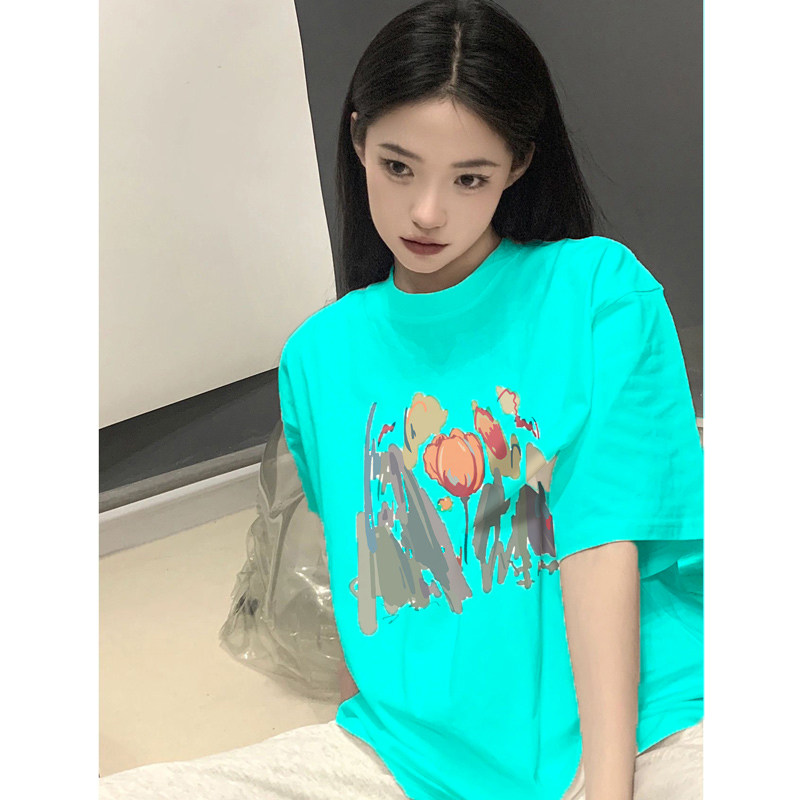 大码女短袖t恤胖mm夏装宽松时尚显瘦冰玫瑰黑色纯棉休闲上衣200斤,淘宝优惠券,粉丝福利购,淘宝优惠卷