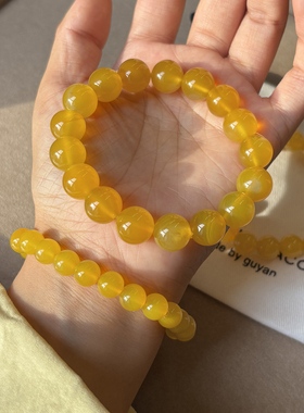天然黄玛瑙手链手串女