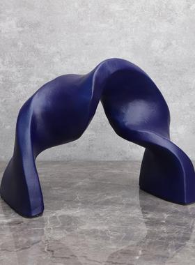 现代简约树脂飘带书房售楼部样板房卧室客厅家居玄关软装饰品摆件