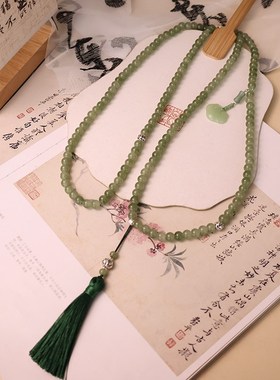民族风斜挎珠f链新中式日常穿搭配饰国风背背链文玩饰品马面裙璎