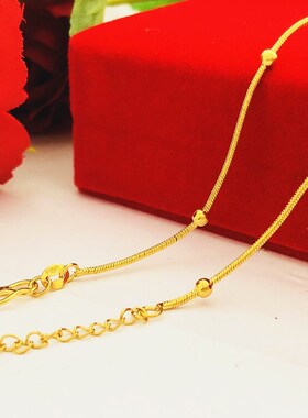 日韩简约时尚细手链m 越南沙金镀金个性民族风学生首饰女 久不掉