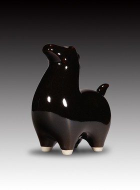 钧瓷唐马摆件陶瓷窑变生肖桌面装饰客厅玄关摆设招财特.色乔迁礼