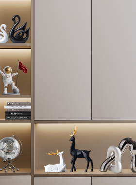 轻奢高档家居展示柜装饰品摆件现代玄关I客厅酒柜电视柜桌面小摆