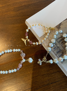 巴洛克珍珠手链弹性可调节小众设计inIs个性简约韩版学生闺蜜首饰