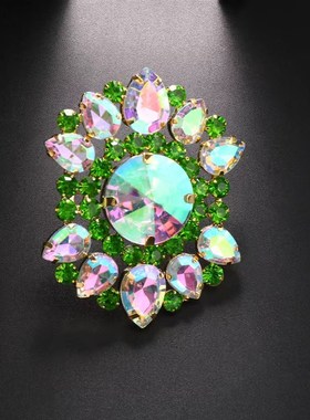 欧美夸张宴会礼服宝石开口戒指指环女时尚K百搭个性夜店演出配饰