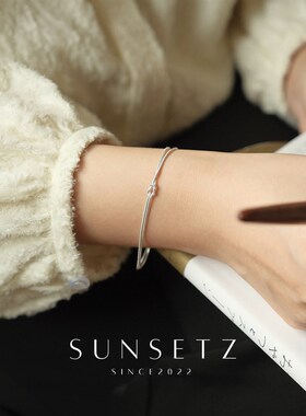 S925纯银设计款双n层蛇骨手链时尚简约唯美精致感手饰小众气质轻