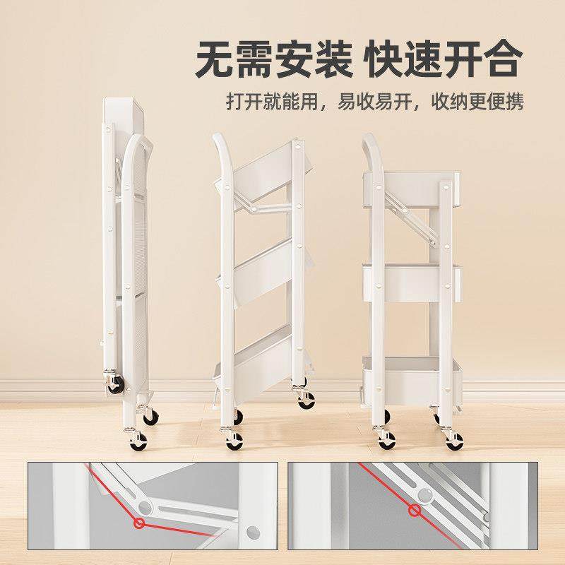 大学生宿舍可折叠书架置物架移动零食小推车落地桌下书包收纳架子,淘宝优惠券,粉丝福利购,淘宝优惠卷