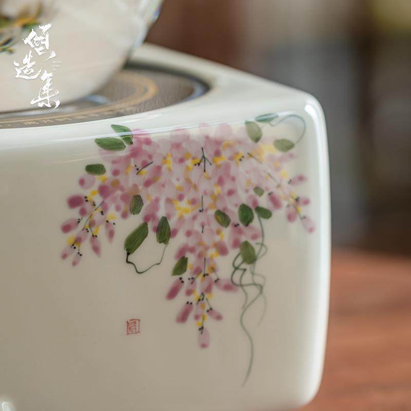 玻璃提梁壶围炉煮茶壶高硼硅烧水壶耐热电陶炉家用泡茶壶冷泡茶壶,淘宝优惠券,粉丝福利购,淘宝优惠卷