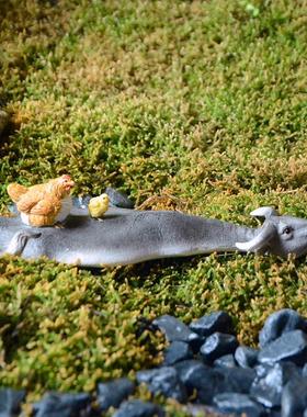 水牛摆件中国风创意微景观小马装饰品盆景假山摆饰造景桌面小动物