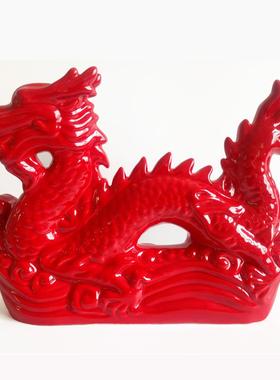 陶瓷龙青龙摆件小生肖可爱装饰品家居客厅办公室家用中式工艺品