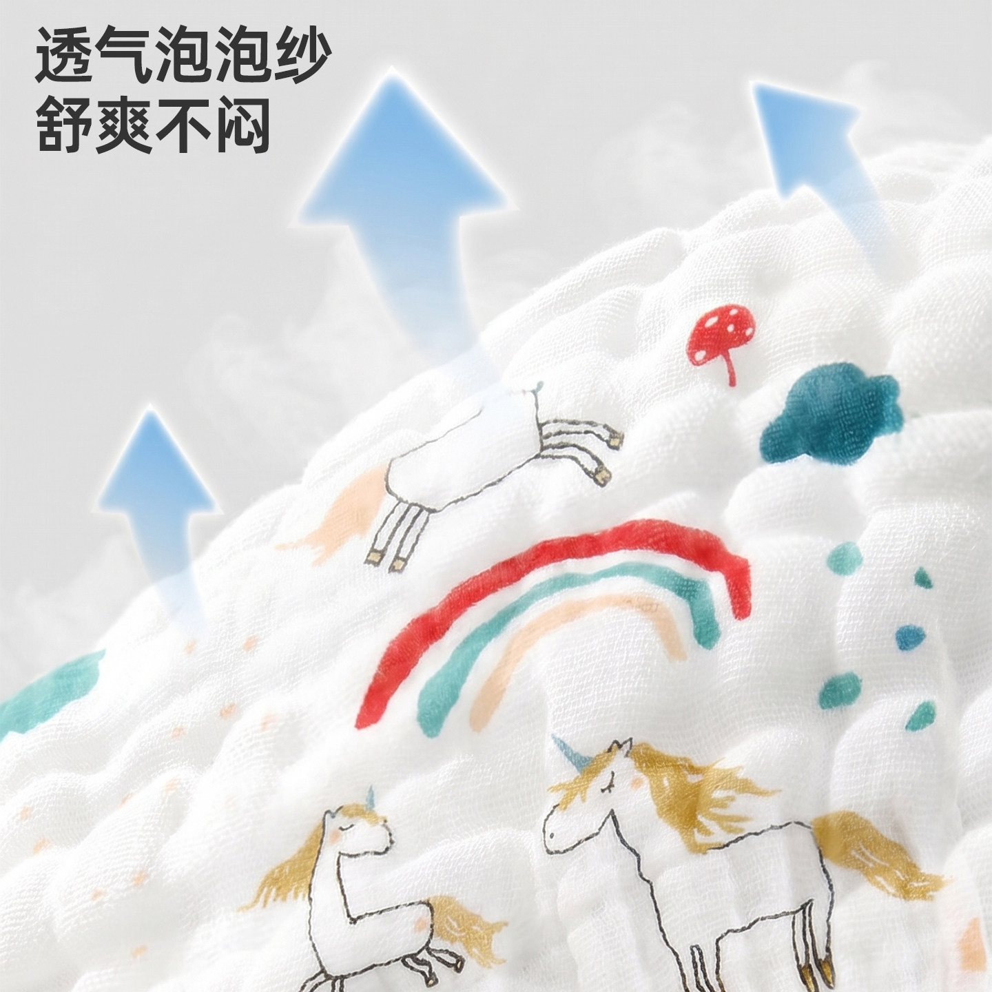 新生儿小方巾洗脸巾六层纱婴儿a类安全纯棉透气卡通儿童宝宝口水