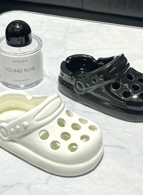 高颜值陶瓷烟灰缸办公室家用客厅烟缸网红洞洞鞋烟盅防飞灰可爱