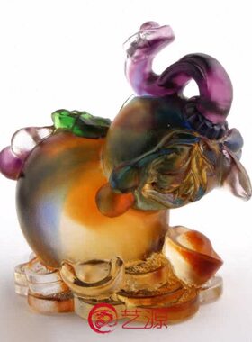 琉璃摆件葫芦福禄车摆汽车饰品朋友同学闺蜜生日礼品礼物定制刻字