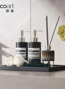 现代轻奢酒店样板间浴柜洗漱台托 托盘套装摆件毛巾盘软装饰品摆