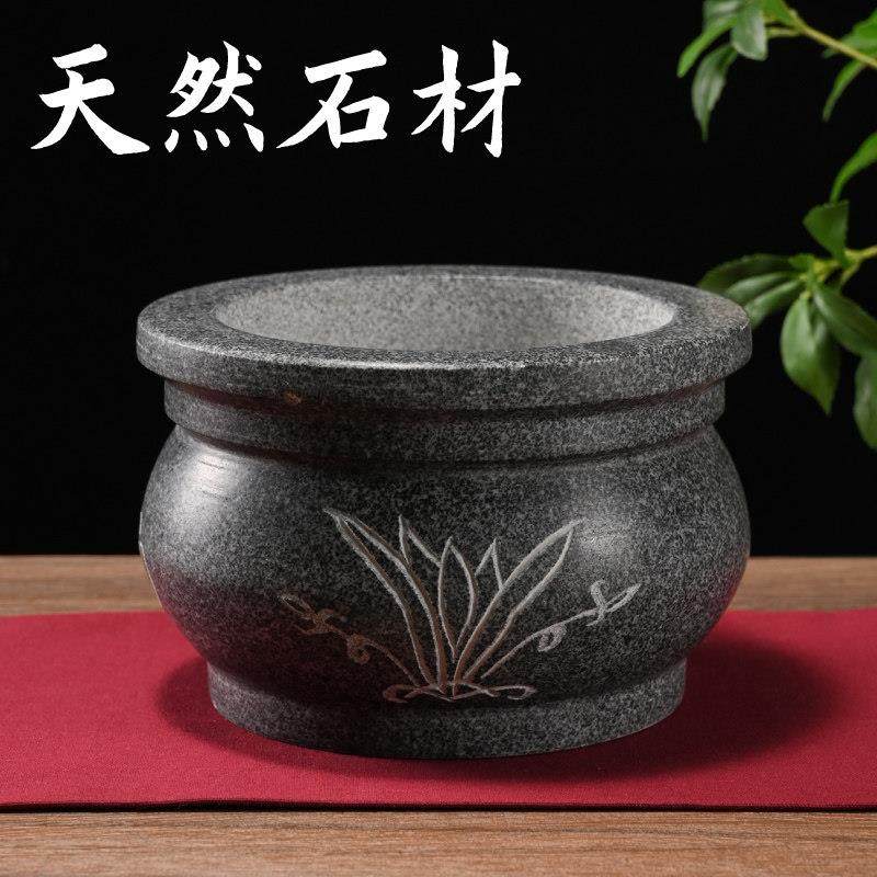 圆形石头香炉子石头香炉石雕摆件用品寺庙祠堂户外上香烧香,淘宝优惠券,粉丝福利购,淘宝优惠卷