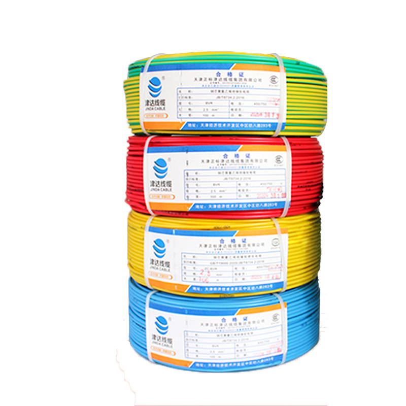 津达电线家用BV1.5/2.5/4/6平方单芯硬线国R标纯铜芯家装阻燃电线 - 图0