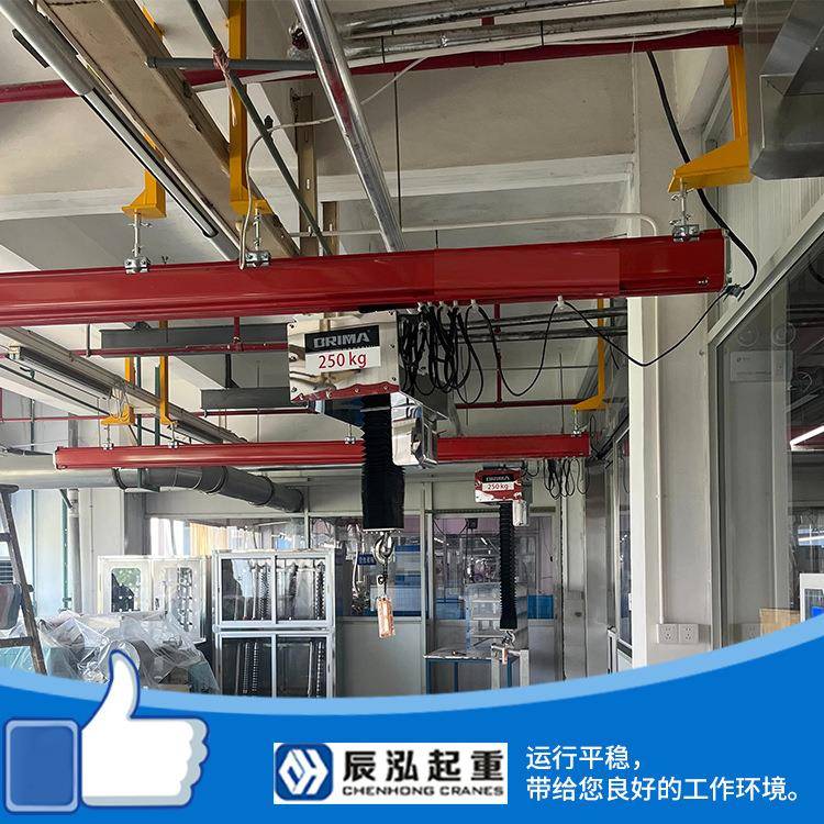 KBK轨道起重机手拉小车挂钩式单速电动葫芦0.5吨柔性梁倒挂装置 - 图2