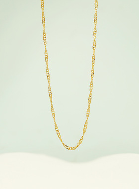 S925纯银项链水波链轻奢高级感女设计爆款毛衣链百搭时尚配饰