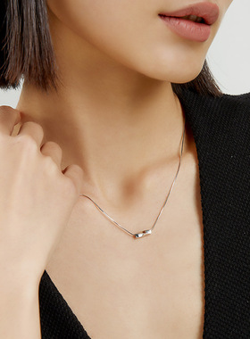 925纯银项链女锁骨链蛇骨链高级感小众设计ins风气质