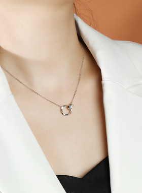 925纯银项链莫比乌斯吊坠女锁骨链小众轻奢高级感