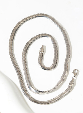 项链925银意大利软蛇骨链高级感ins小众轻奢刀片链颈链