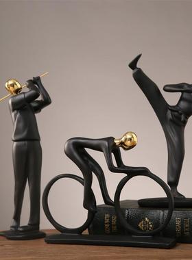 运动人物造型树脂摆件家居客厅玄关电视柜酒柜书柜公桌面装饰品