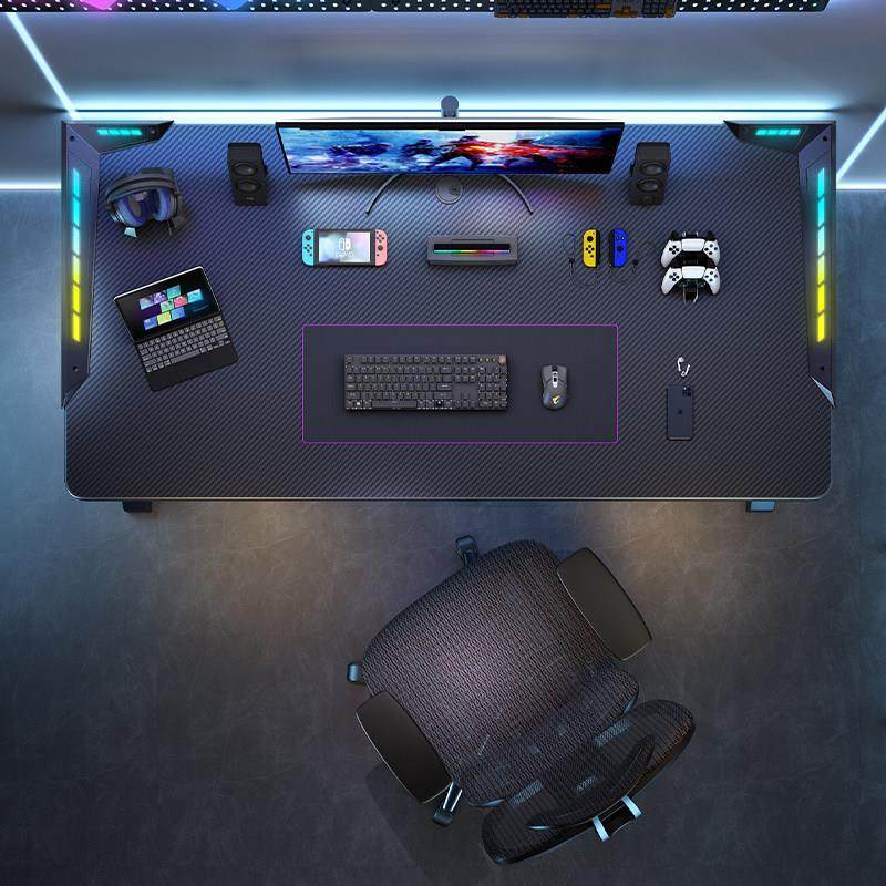 电脑桌家用卧室实木书桌台式碳纤维电竞房游戏桌简约长方形办公桌,淘宝优惠券,粉丝福利购,淘宝优惠卷