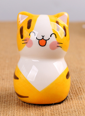陶瓷小猫咪摆件创意家居饰品工艺品可爱桌面生日礼物日式系小物件