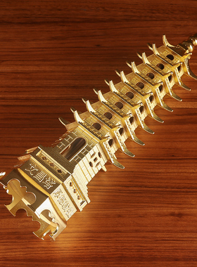 纯铜文昌塔摆件仿古九层宝塔中式家居书房摆设铜工艺品送礼品