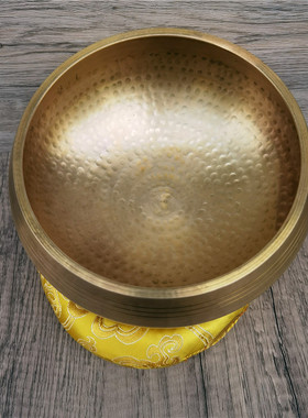 尼泊尔手工铜磬瑜伽冥想音疗佛音钵碗静心减压采耳梵音钵盂铜颂钵