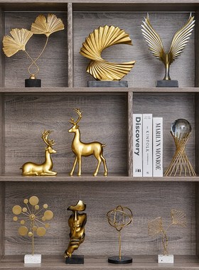 轻奢高档摆件客厅家居展示柜酒柜领导办公室书架现代电视柜装饰品