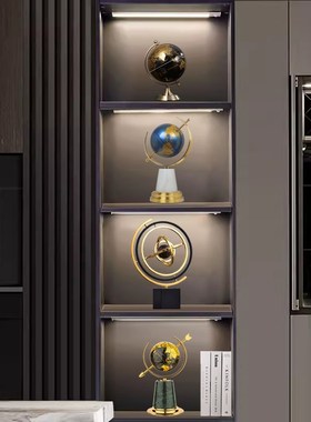 地球仪摆件轻奢高档世界模型办公室书房客厅电视柜装饰品店铺摆饰