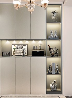 家居酒柜装饰品摆件高级感现代轻奢红酒杯架展示套装组合工艺摆设