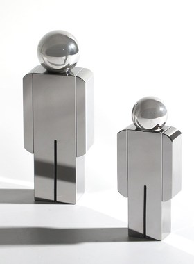 现代轻奢客厅抽象水晶人摆件家居玄关电视柜样板房间软装饰品摆设