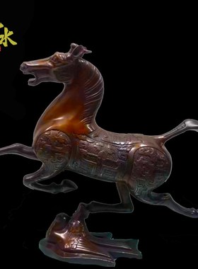 纯铜马踏飞燕马摆件生肖马铜奔马客厅玄关公司开业乔迁工艺品摆设