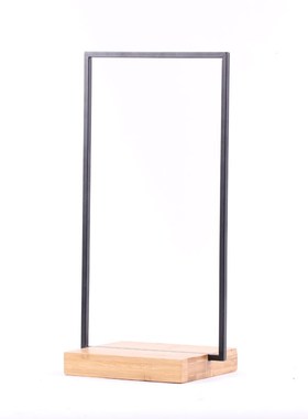 新中式花艺盆景摆件铁艺竹木底座日式摆设桌面展示架茶席装饰摆设