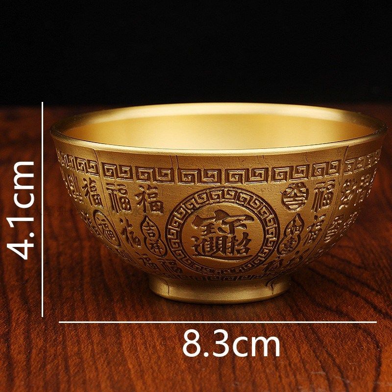 纯铜百福碗黄铜五牛供水碗家用中式装饰摆件佛具双龙铜碗佛前用品,淘宝优惠券,粉丝福利购,淘宝优惠卷