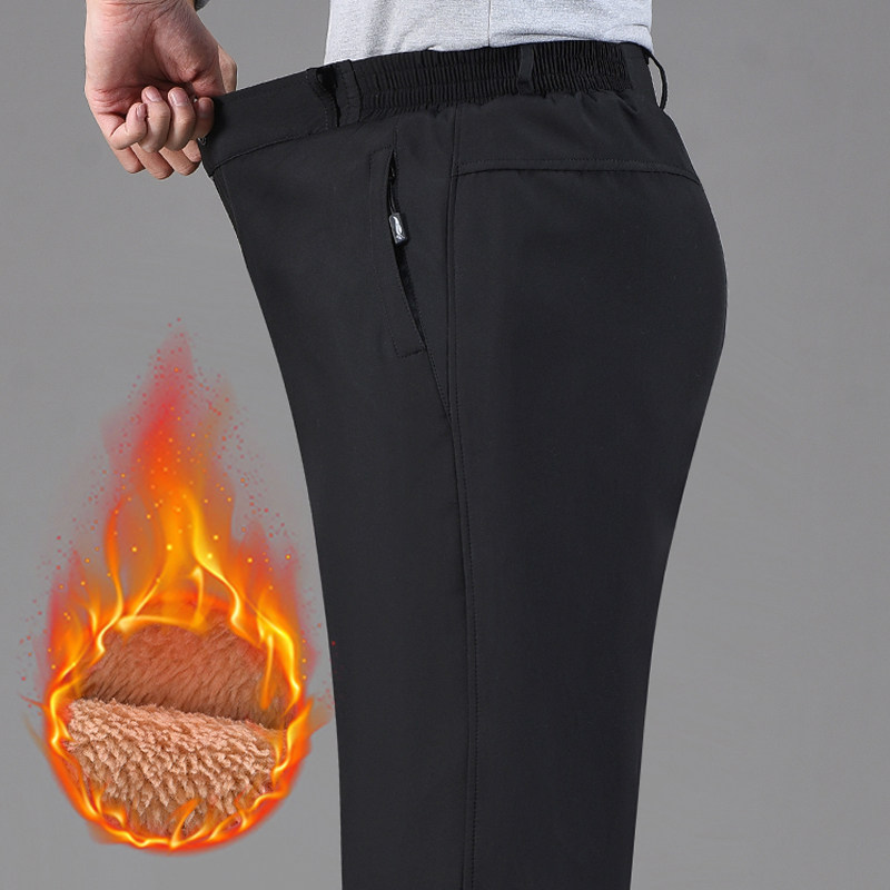 中老年爸爸羊羔绒羽绒棉裤男冬季外穿松紧腰男裤老人加绒加厚裤子,淘宝优惠券,粉丝福利购,淘宝优惠卷