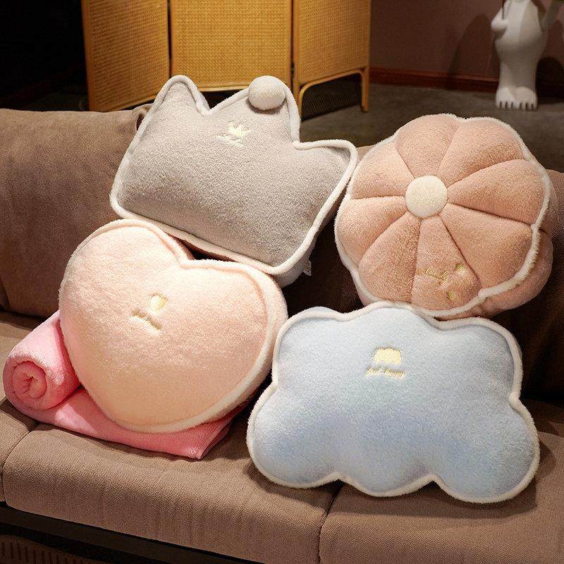 ins风抱枕车用被子两用新款办公室靠垫女生午睡珊瑚绒毯子二合一,淘宝优惠券,粉丝福利购,淘宝优惠卷