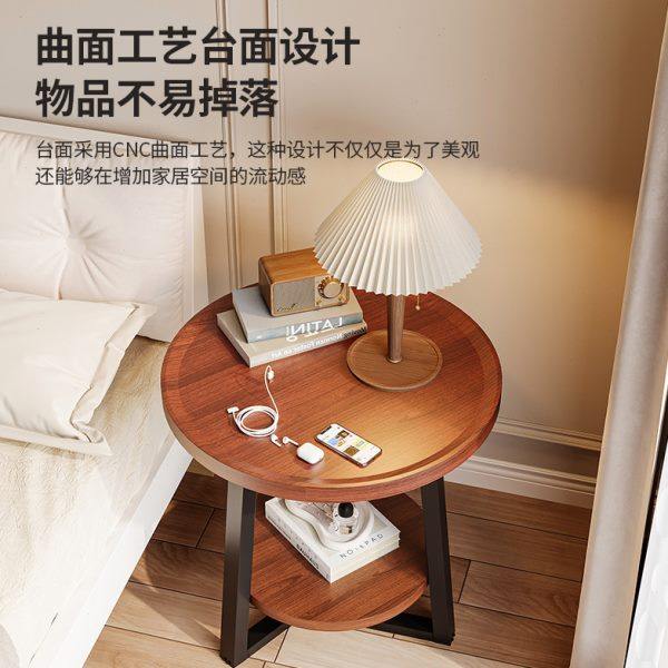 床边桌子置物架客厅沙发边几迷你木圆桌家用卧室床头桌小型茶几桌,淘宝优惠券,粉丝福利购,淘宝优惠卷