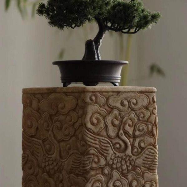 汉白玉仿古做旧石雕云彩柱会所景观装饰祥云柱仙鹤纹饰花盆柱花几,淘宝优惠券,粉丝福利购,淘宝优惠卷