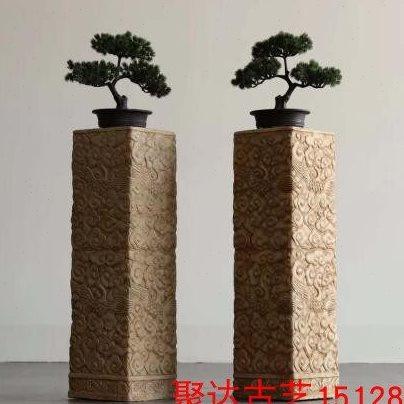 汉白玉仿古做旧石雕云彩柱会所景观装饰祥云柱仙鹤纹饰花盆柱花几,淘宝优惠券,粉丝福利购,淘宝优惠卷