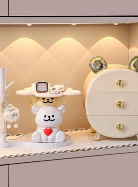 线条小狗入户门钥匙收纳玄关摆件客厅家居鞋柜装饰品乔迁新居礼品