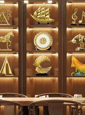 新中式金色帆船家居摆件客厅玄关电视柜酒柜样板房装饰品摆件定制