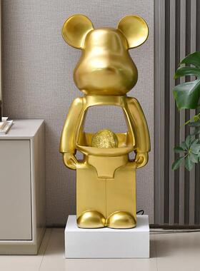 暴力熊家居流水摆件落地转运球现代简约创意喷泉招财轻奢装饰水景