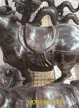 纯铜马生肖马战马跃马龙凤马马到成功唐马黄铜器客厅动物招财摆件