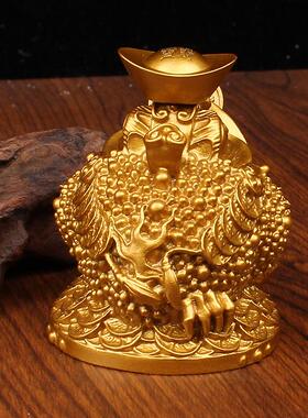 沙金金蟾三脚蟾蜍开业财富金蟾摆件家居装饰工艺品金蟾厂家