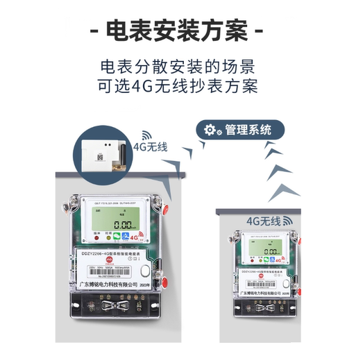 单相液晶电子式4G远程智能高精度220V电表出租房小区公寓电能表 - 图3